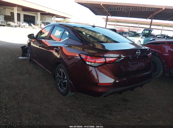 3N1AB8CVXSY334939 2025 NISSAN SENTRA Maroon Trasero izquierdo