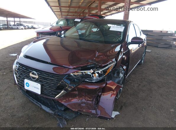 3N1AB8CVXSY334939 2025 NISSAN SENTRA Maroon Vista frontal