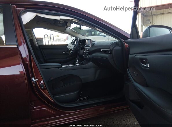 3N1AB8CVXSY334939 2025 NISSAN SENTRA Maroon Vista interior delantera