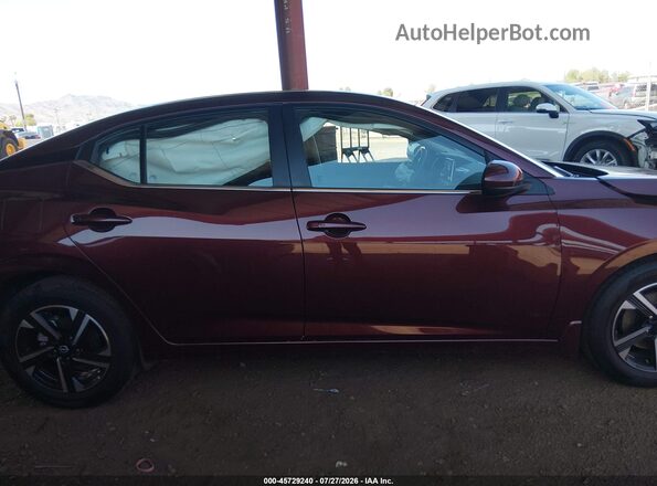 3N1AB8CVXSY334939 2025 NISSAN SENTRA Maroon Vista interior trasera