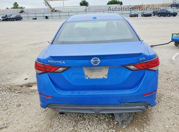 3N1AB8DV0MY281816 2021 NISSAN SENTRA Blue Rear view