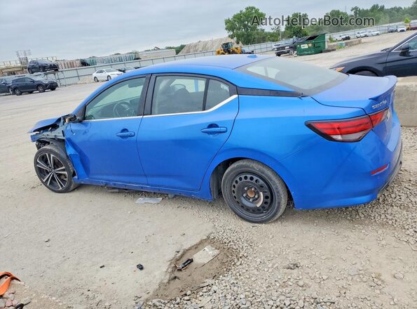 3N1AB8DV0MY281816 2021 NISSAN SENTRA Blue Rear left