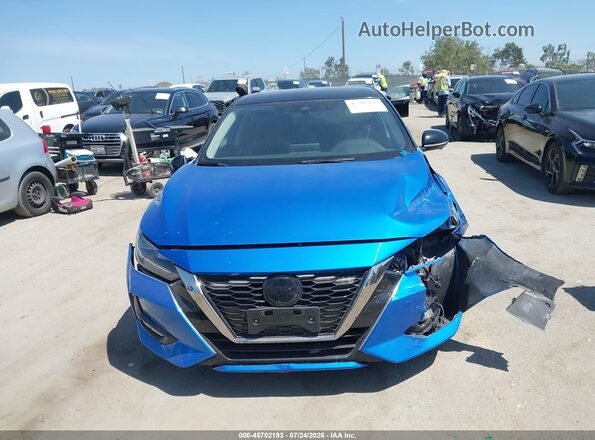 3N1AB8DV0NY259252 2022 NISSAN SENTRA Blue Widok zestawu wskaźników