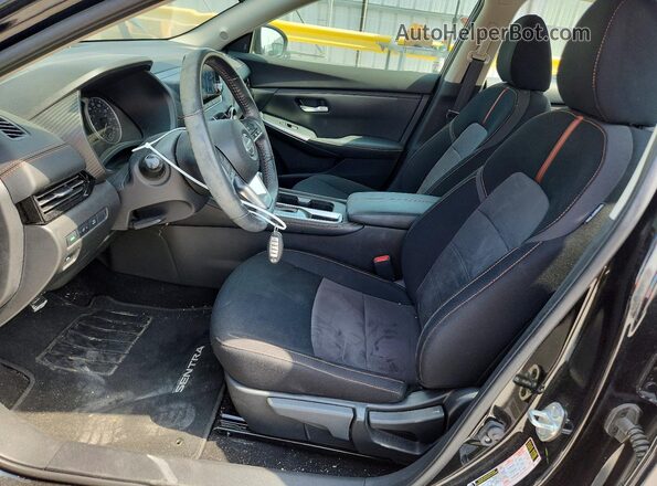 3N1AB8DV0NY319868 2022 NISSAN SENTRA Black წინა სალონის ხედი