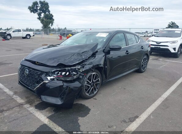 3N1AB8DV0RY307404 2024 NISSAN SENTRA Black Առջևի ձախ երեք քառորդ տեսարան