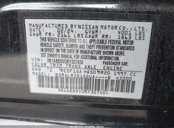 3N1AB8DV0RY307404 2024 NISSAN SENTRA Black Շարժիչի բաժամունքի տեսք