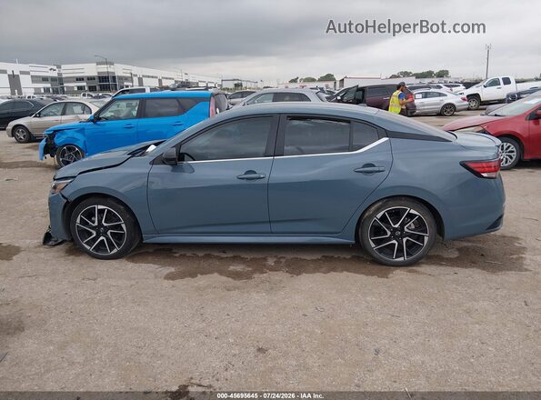 3N1AB8DV0RY326843 2024 NISSAN SENTRA Light Blue Панорамный вид салона 360°