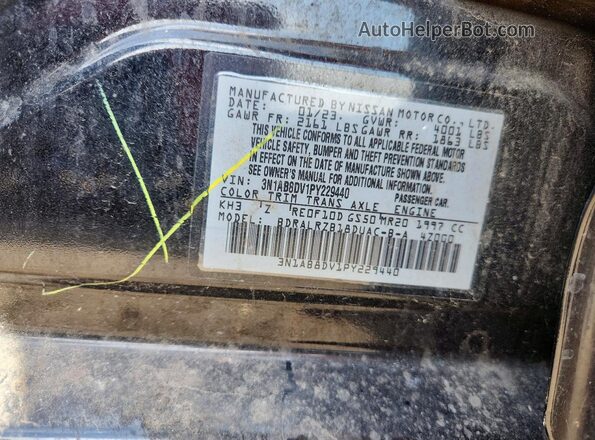 3N1AB8DV1PY229440 2023 NISSAN SENTRA Black Շարժիչի բաժամունքի տեսք