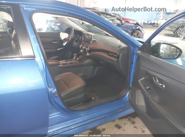 3N1AB8DV2MY203490 2021 NISSAN SENTRA Синий Вид салона спереди