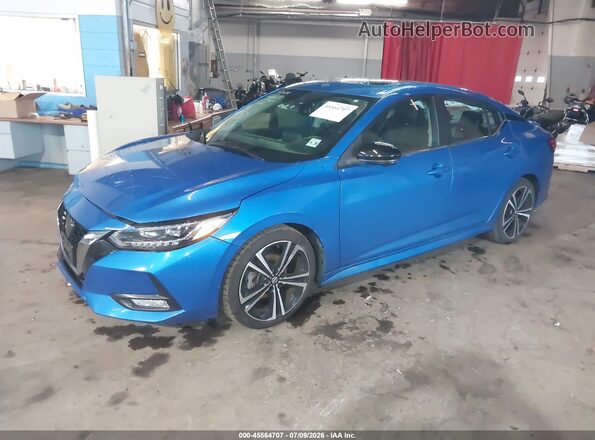 3N1AB8DV2MY203490 2021 NISSAN SENTRA Синий Передняя левая четверть