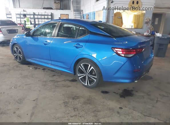 3N1AB8DV2MY203490 2021 NISSAN SENTRA Синий Задняя левая четверть
