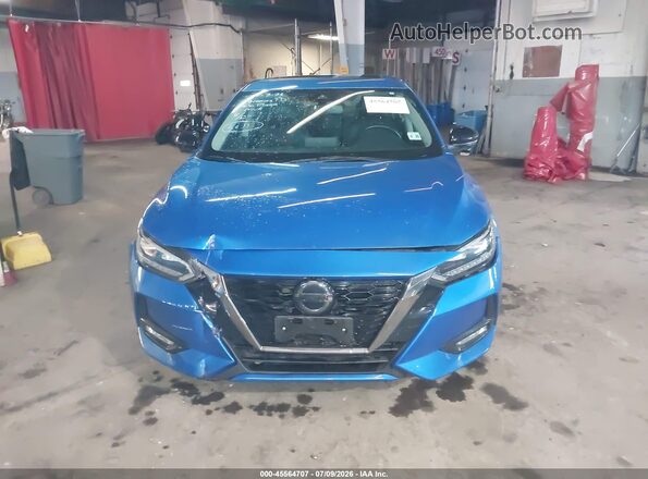 3N1AB8DV2MY203490 2021 NISSAN SENTRA Синий Вид щитка приборов