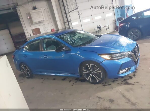 3N1AB8DV2MY203490 2021 NISSAN SENTRA Синий Вид задней части салона