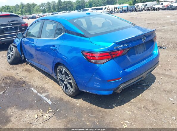 3N1AB8DV2MY304805 2021 NISSAN SENTRA Blue უკანა მარცხენა