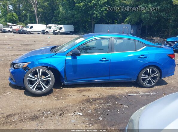 3N1AB8DV2MY304805 2021 NISSAN SENTRA Blue სალონის 360-გრადუსიანი ხედი