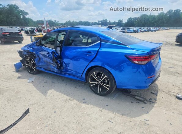 3N1AB8DV2NY205094 2022 NISSAN SENTRA Blue Задня ліва чверть
