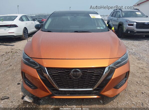 3N1AB8DV3MY224977 2021 NISSAN SENTRA Orange Instrument cluster view