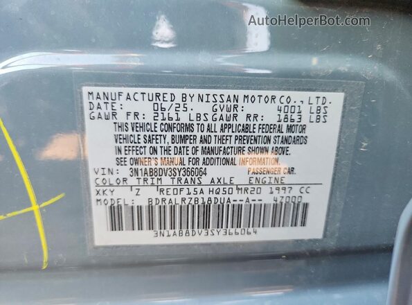 3N1AB8DV3SY366064 2025 NISSAN SENTRA Gray Engine compartment view