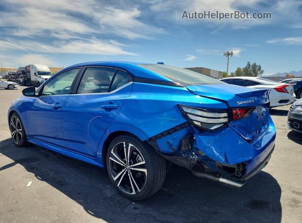3N1AB8DV4MY227290 2021 NISSAN SENTRA Blue Հետևի ձախ