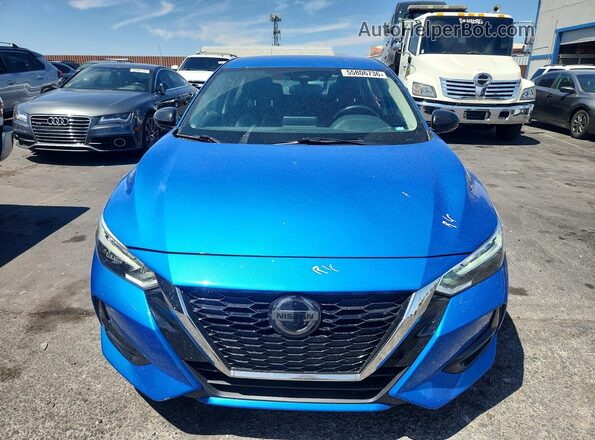 3N1AB8DV4MY227290 2021 NISSAN SENTRA Blue Դիմացի տեսք