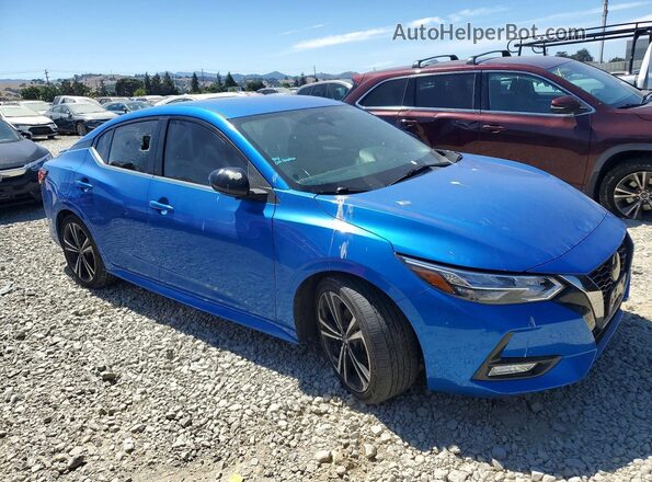 3N1AB8DV4MY242050 2021 NISSAN SENTRA Blue Передня права чверть