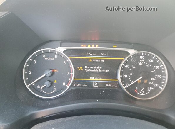 3N1AB8DV6MY327214 2021 NISSAN SENTRA Two Tone Սարքավորումների վահանակի տեսք