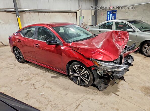 3N1AB8DV7MY232905 2021 NISSAN SENTRA Красный Передняя правая четверть
