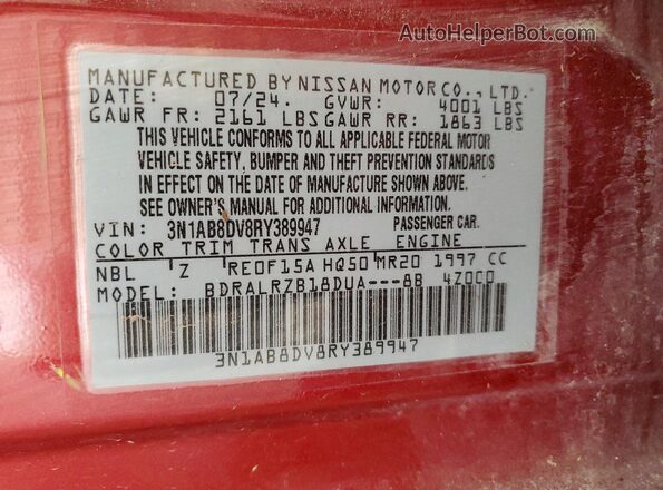 3N1AB8DV8RY389947 2024 NISSAN SENTRA Красный Вид подкапотного пространства