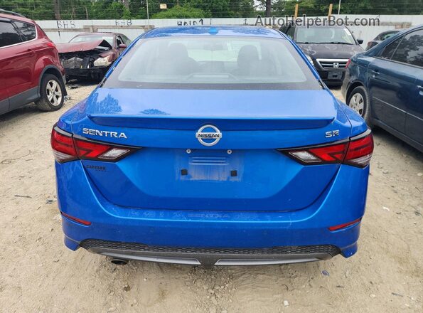 3N1AB8DVXMY252131 2021 NISSAN SENTRA Blue უკანა ხედი