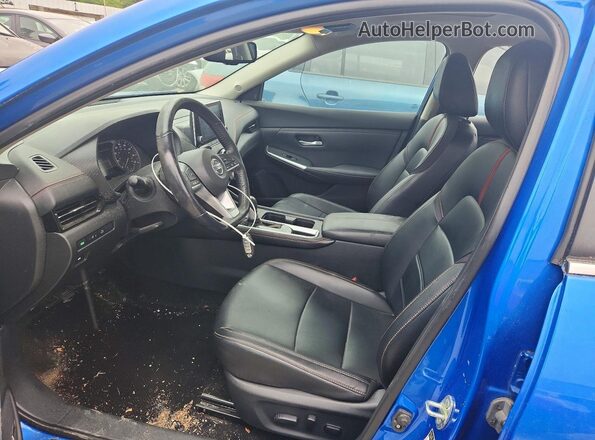 3N1AB8DVXMY252131 2021 NISSAN SENTRA Blue წინა სალონის ხედი