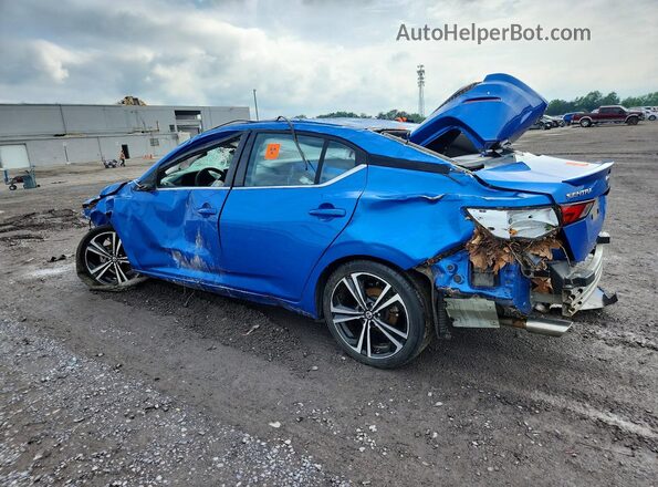 3N1AB8DVXMY268278 2021 NISSAN SENTRA Blue Rear left