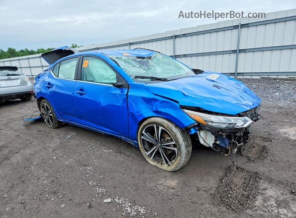 3N1AB8DVXMY268278 2021 NISSAN SENTRA Blue Front right