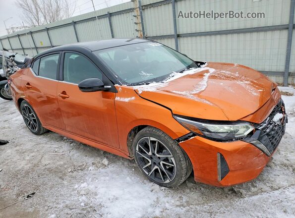 3N1AB8DVXRY342242 2024 NISSAN SENTRA Оранжевый Передняя правая четверть
