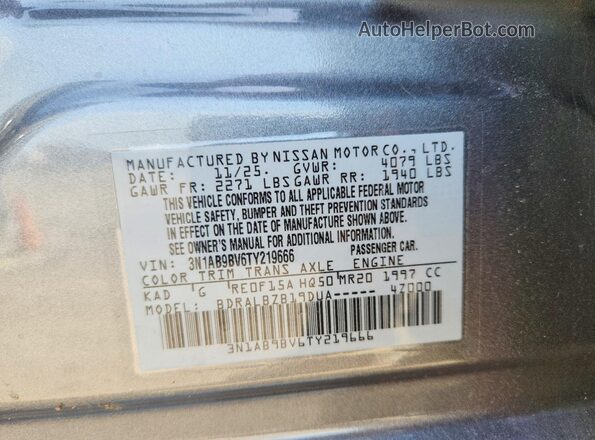 3N1AB9BV6TY219666 2026 NISSAN SENTRA Gray Widok komory silnika