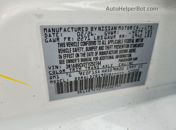 3N1AB9CV2TY252744 2026 NISSAN SENTRA Белый Вид подкапотного пространства