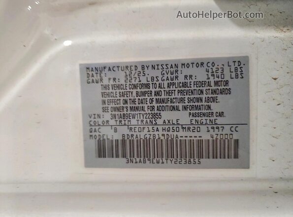 3N1AB9EW1TY223855 2026 NISSAN SENTRA White ძრავის განყოფილების ხედი