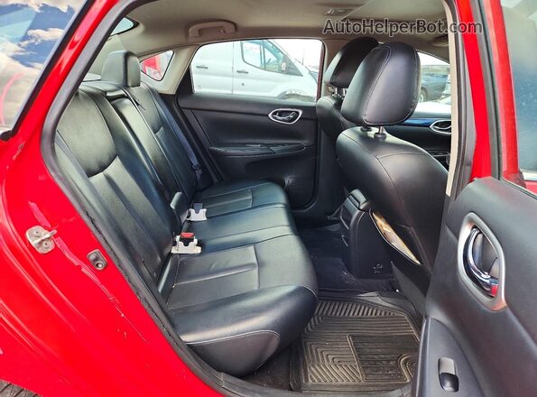 3N1CB7AP0HY203177 2017 NISSAN SENTRA Red Widok tylnych siedzeń