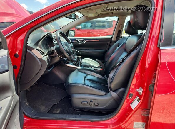 3N1CB7AP0HY203177 2017 NISSAN SENTRA Red Widok wnętrza z przodu
