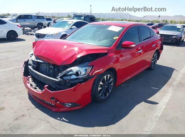 3N1CB7AP4HY324133 2017 NISSAN SENTRA Red Առջևի ձախ երեք քառորդ տեսարան