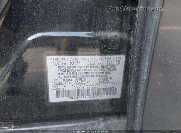3N1CB7AP7HY236211 2017 NISSAN SENTRA Black Vista del compartimento del motor