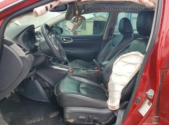 3N1CB7AP7JY212562 2018 NISSAN SENTRA Red Widok wnętrza z przodu