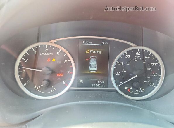 3N1CB7AP9HY231995 2017 NISSAN SENTRA Красный Вид щитка приборов