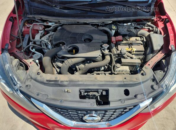 3N1CB7AP9HY231995 2017 NISSAN SENTRA Красный Вид задней части салона