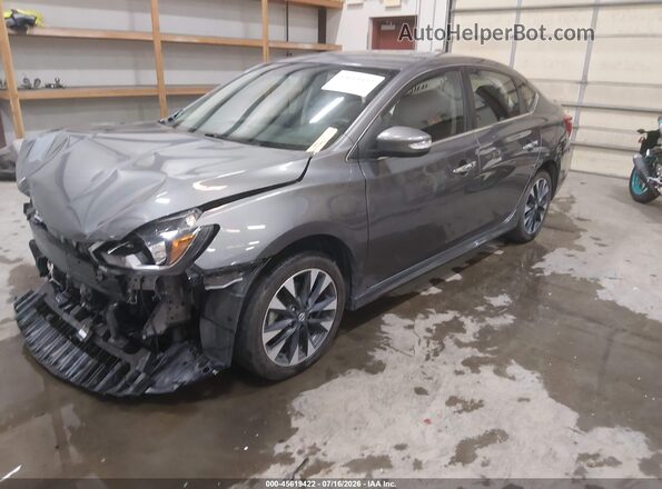 3N1CB7APXKY277987 2019 NISSAN SENTRA Серый Передняя левая четверть