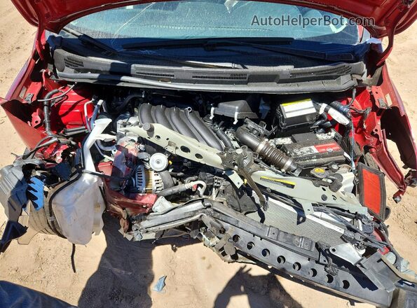 3N1CE2CP0GL376796 2016 NISSAN VERSA Red Вид задньої частини салону