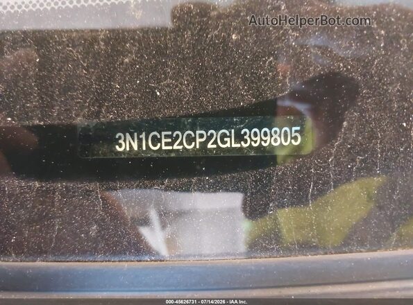 3N1CE2CP2GL399805 2016 NISSAN VERSA NOTE Gray Widok komory silnika