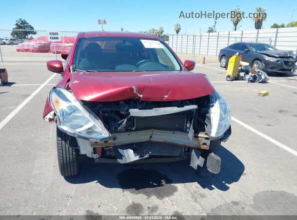 3N1CN7AP0GL892950 2016 NISSAN VERSA Red Вид задньої частини салону