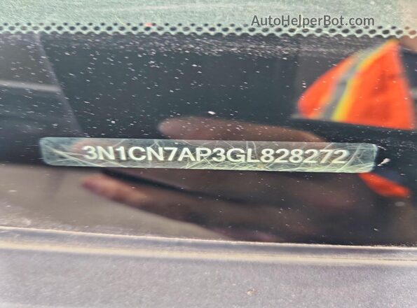 3N1CN7AP3GL828272 2016 NISSAN VERSA Gray Вид підкапотного простору