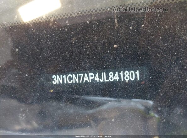3N1CN7AP4JL841801 2018 NISSAN VERSA White Շարժիչի բաժամունքի տեսք