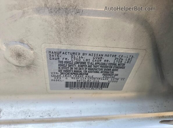 3N1CN7AP6GL863758 2016 NISSAN VERSA Silver ძრავის განყოფილების ხედი